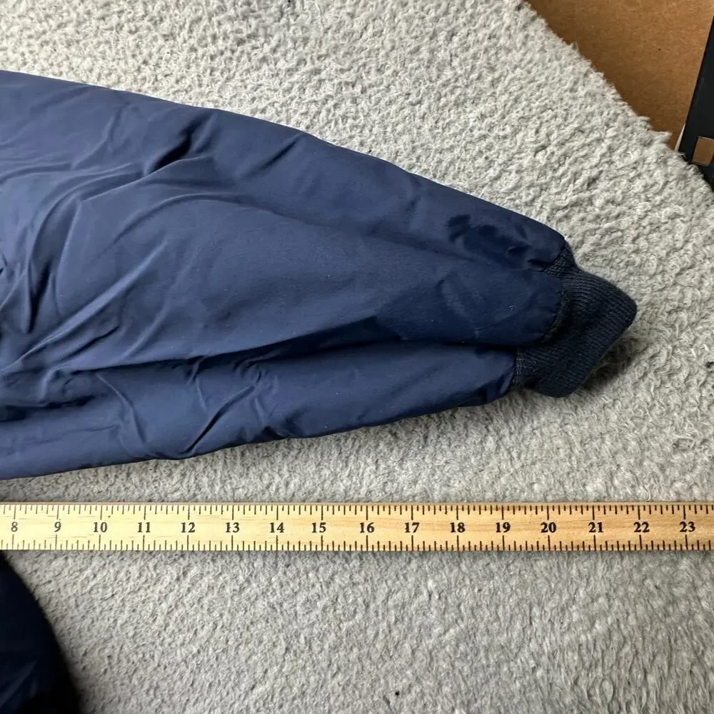 Vintage LL Bean Three Season Jacket Mens XXL Navy Lined Bomber Full Zip